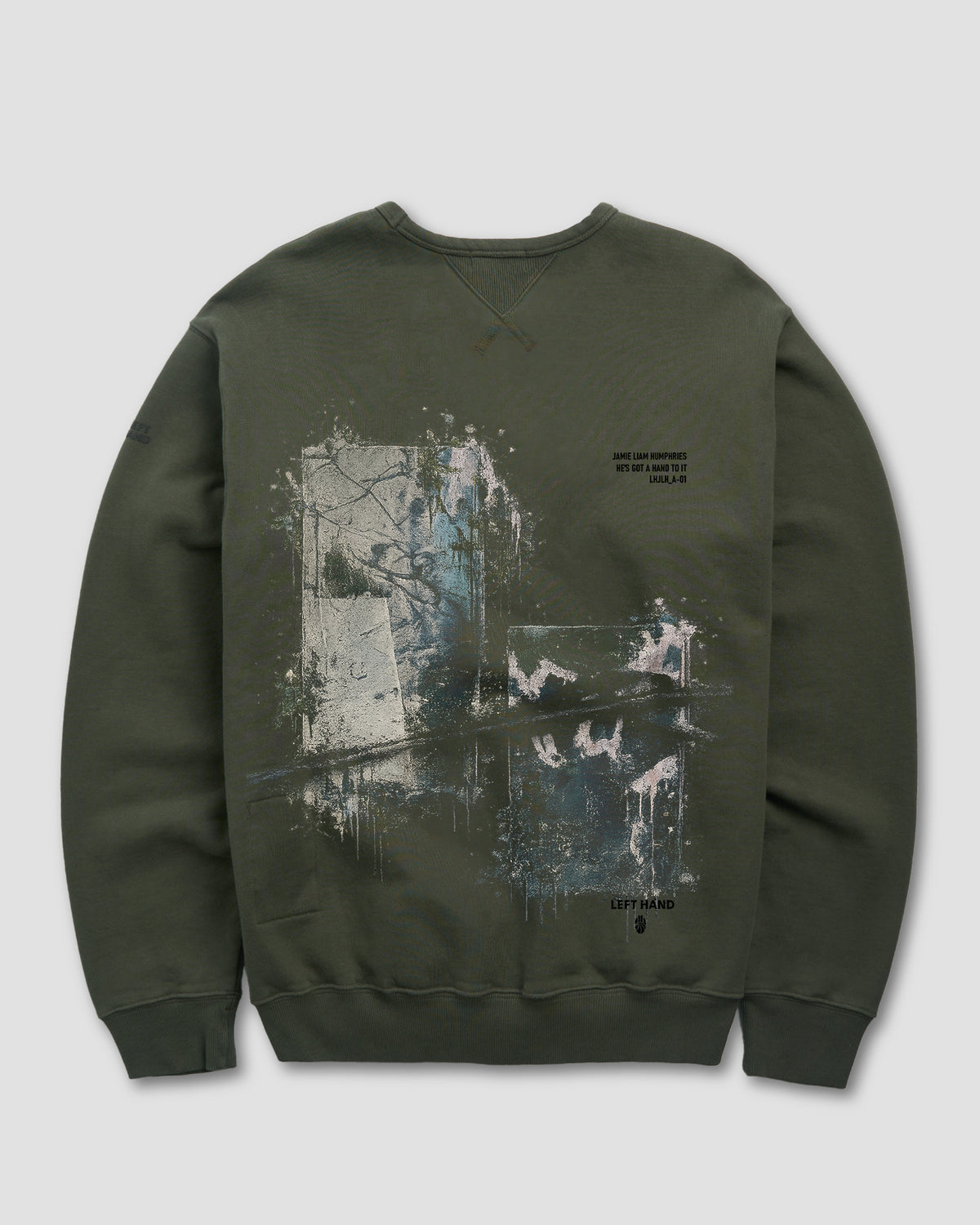 Left Hand x JLH Erosion Study Crew Sweatshirt Grape Leaf Left Hand