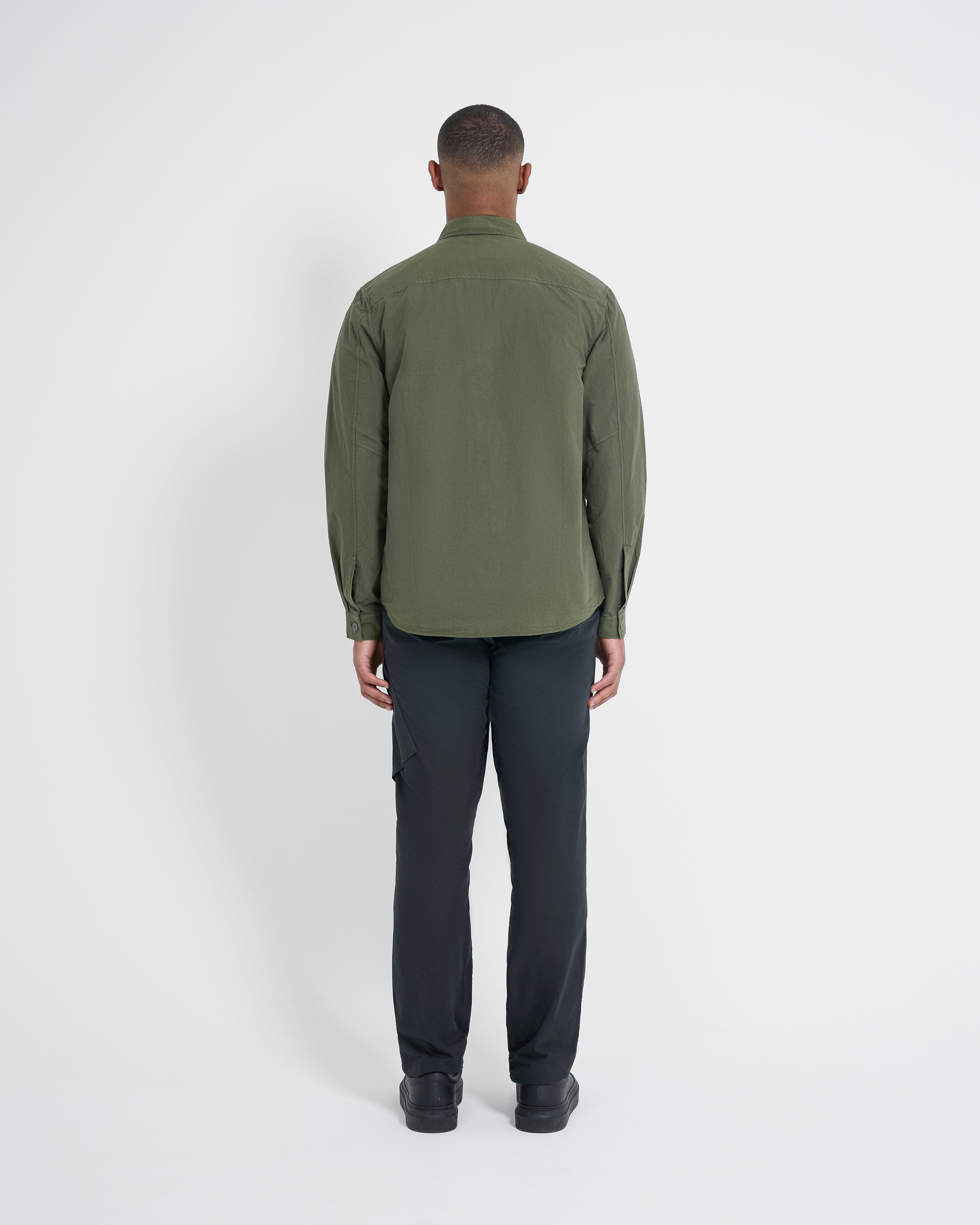 Left Hand Button Pocket Shirt Olive