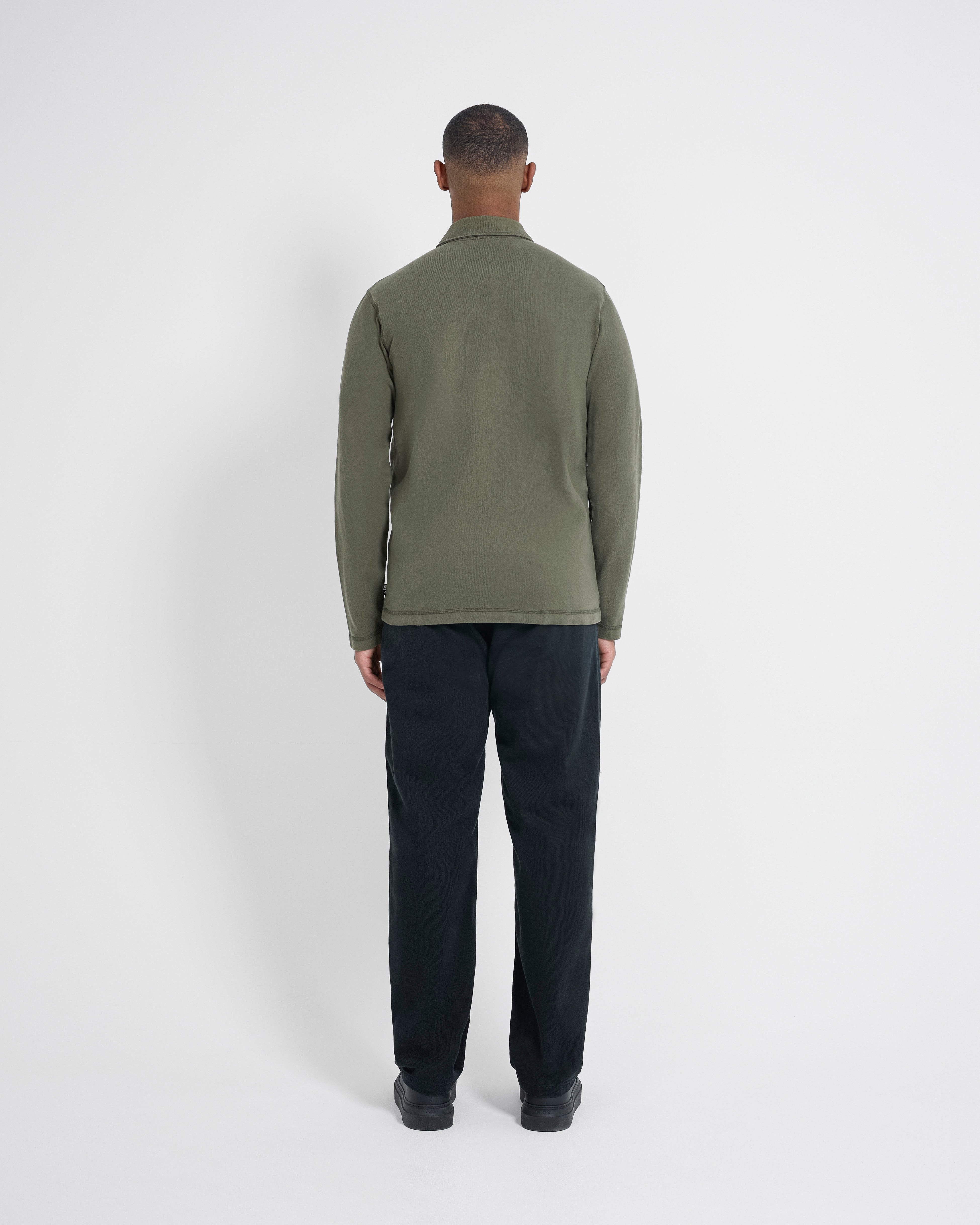 Left Hand L/S Polo Olive