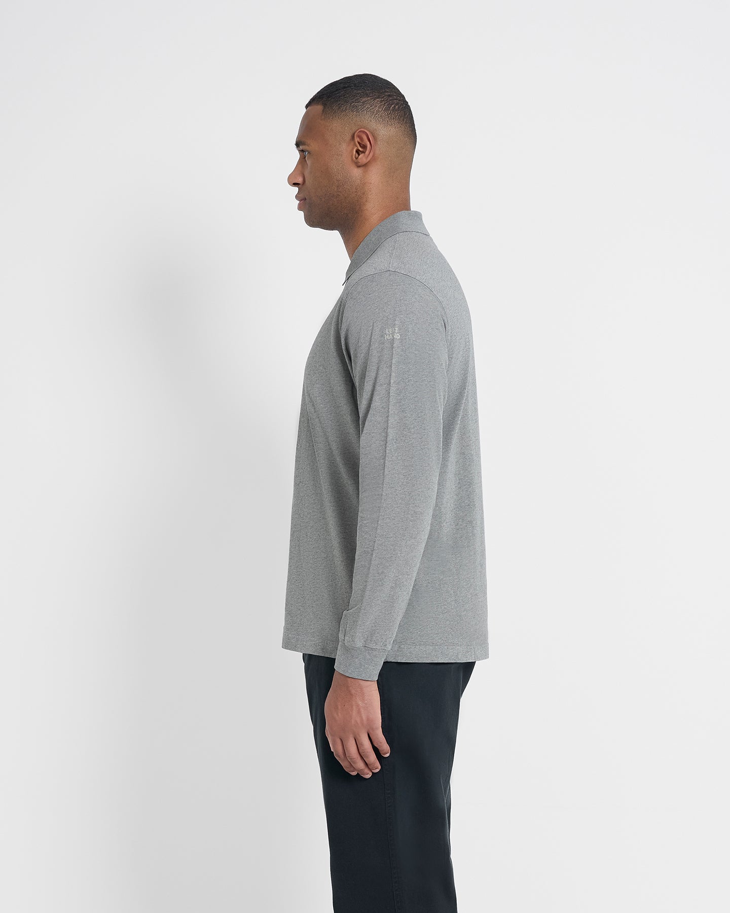 Left Hand L/S Polo Shirt Stone