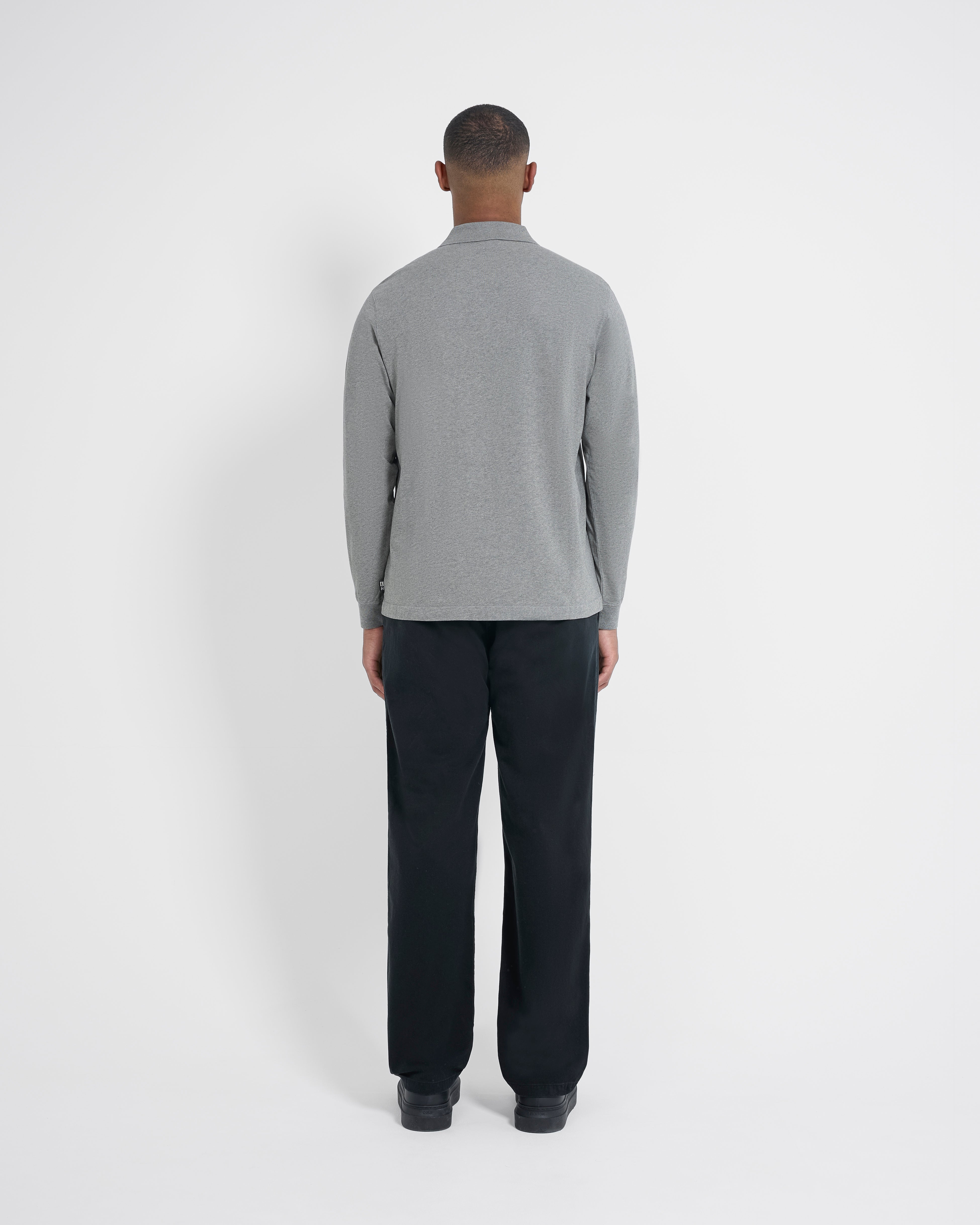 Left Hand L/S Polo Shirt Stone