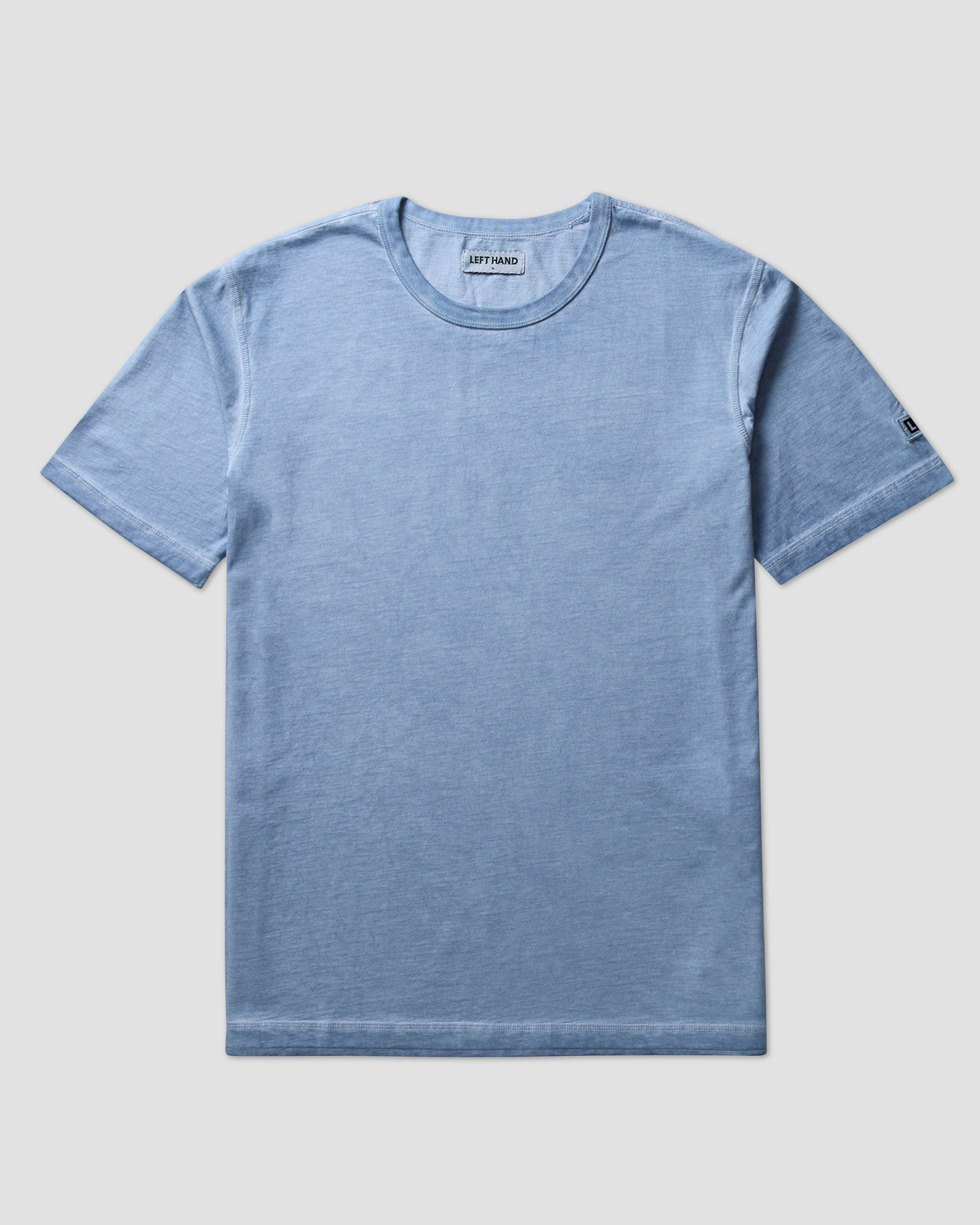 Left Hand Patch Tee Light Blue