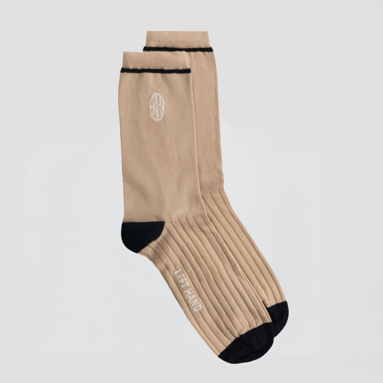 Left Hand Rib Sock Stone / Black Left Hand