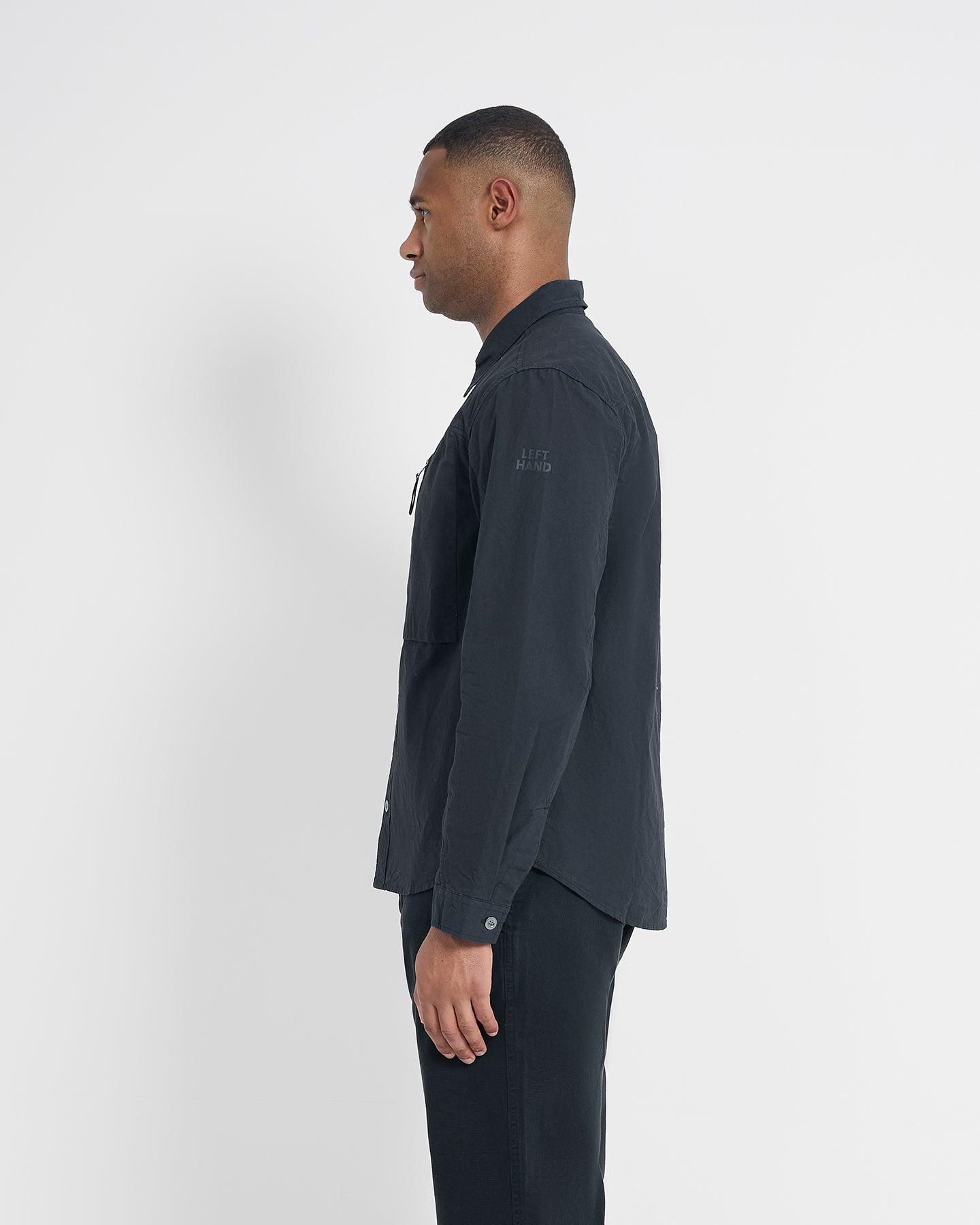 Left Hand Zip Pocket Shirt Black