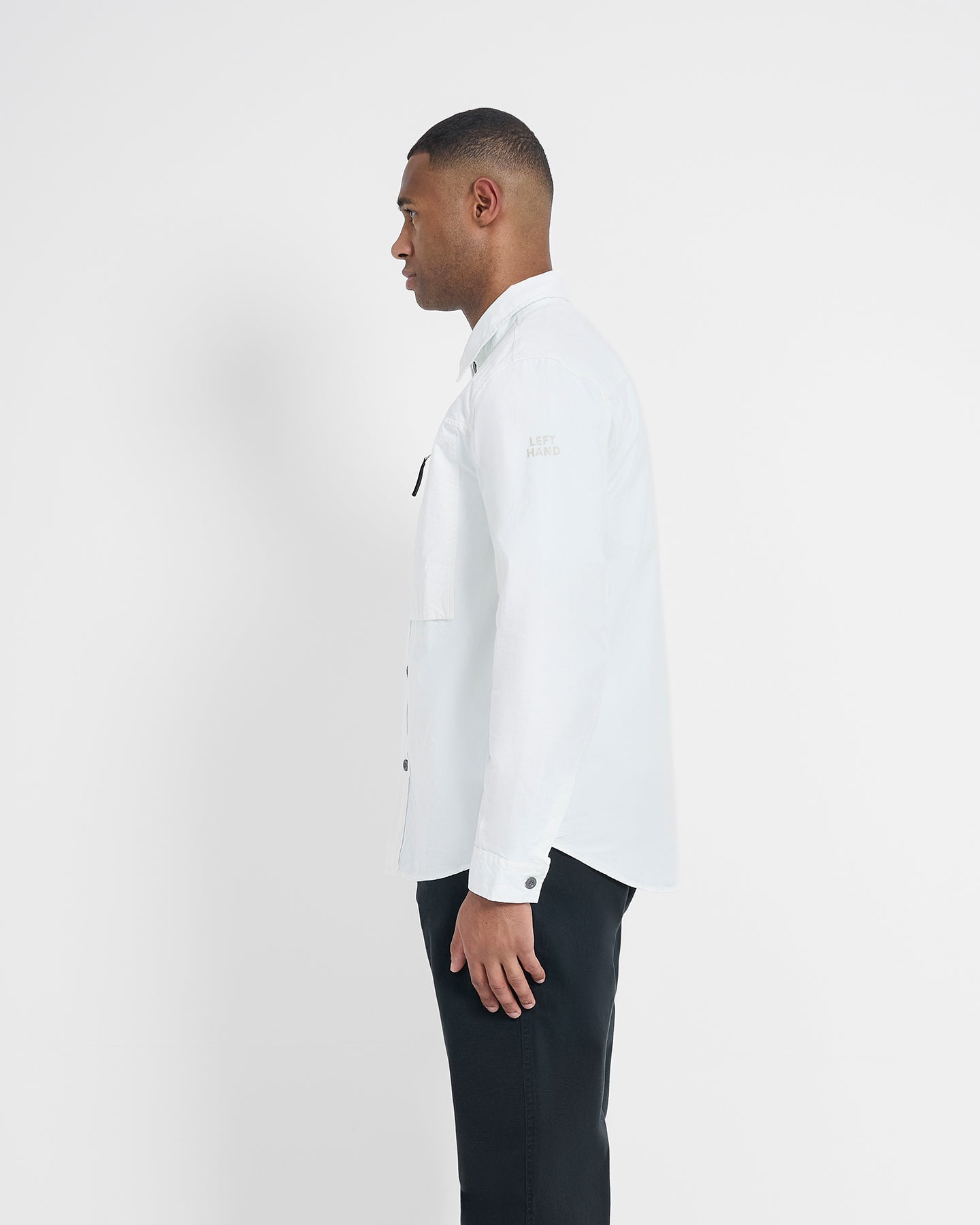 Left Hand Zip Pocket Shirt Off White