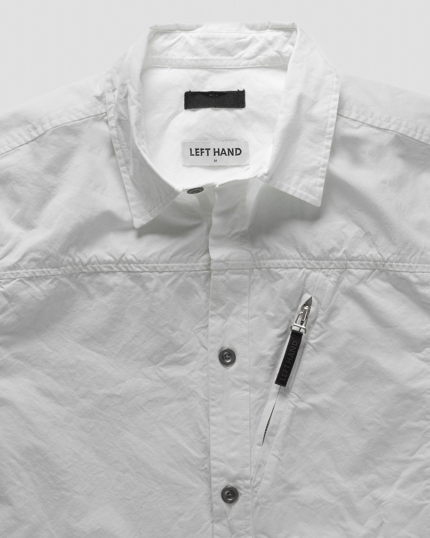 Left Hand Zip Pocket Shirt Off White