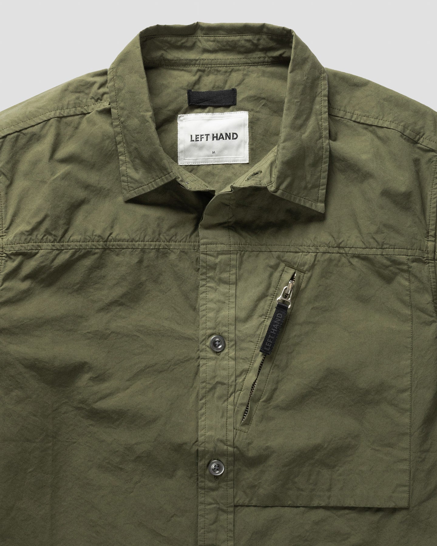 Left Hand Zip Pocket Shirt Olive
