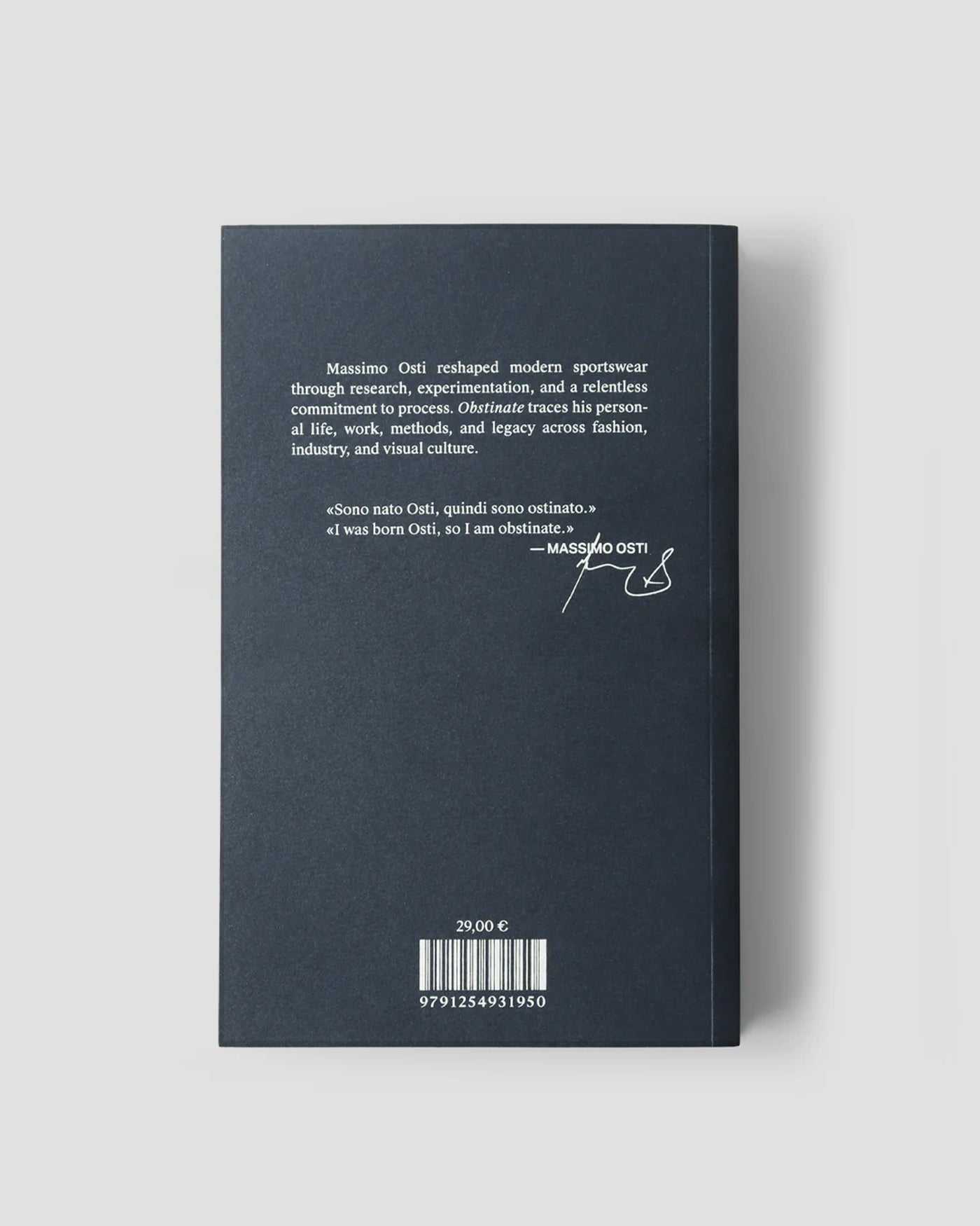 Obstinate, Tracing Massimo Osti Massimo Osti