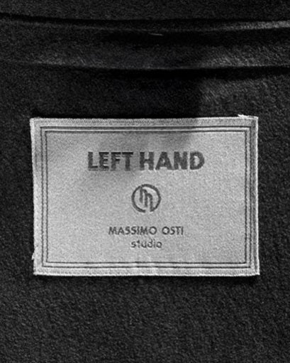 Left Hand label: grey tag with 