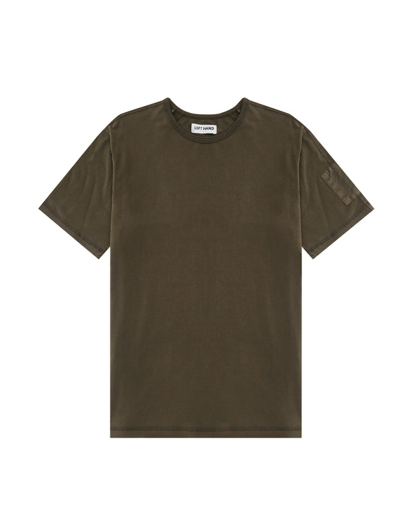Contrast Panel Tee - Olive