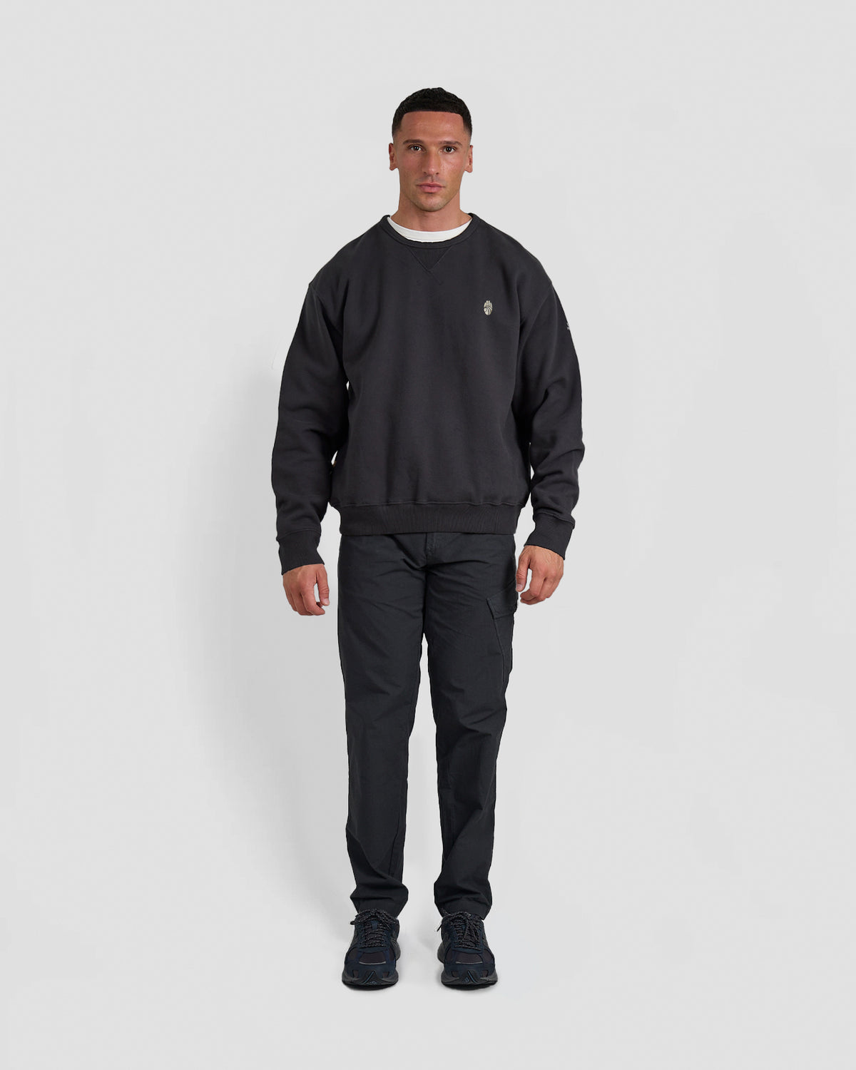 Left Hand x JLH Hand Motif Crew Sweatshirt Caviar Left Hand