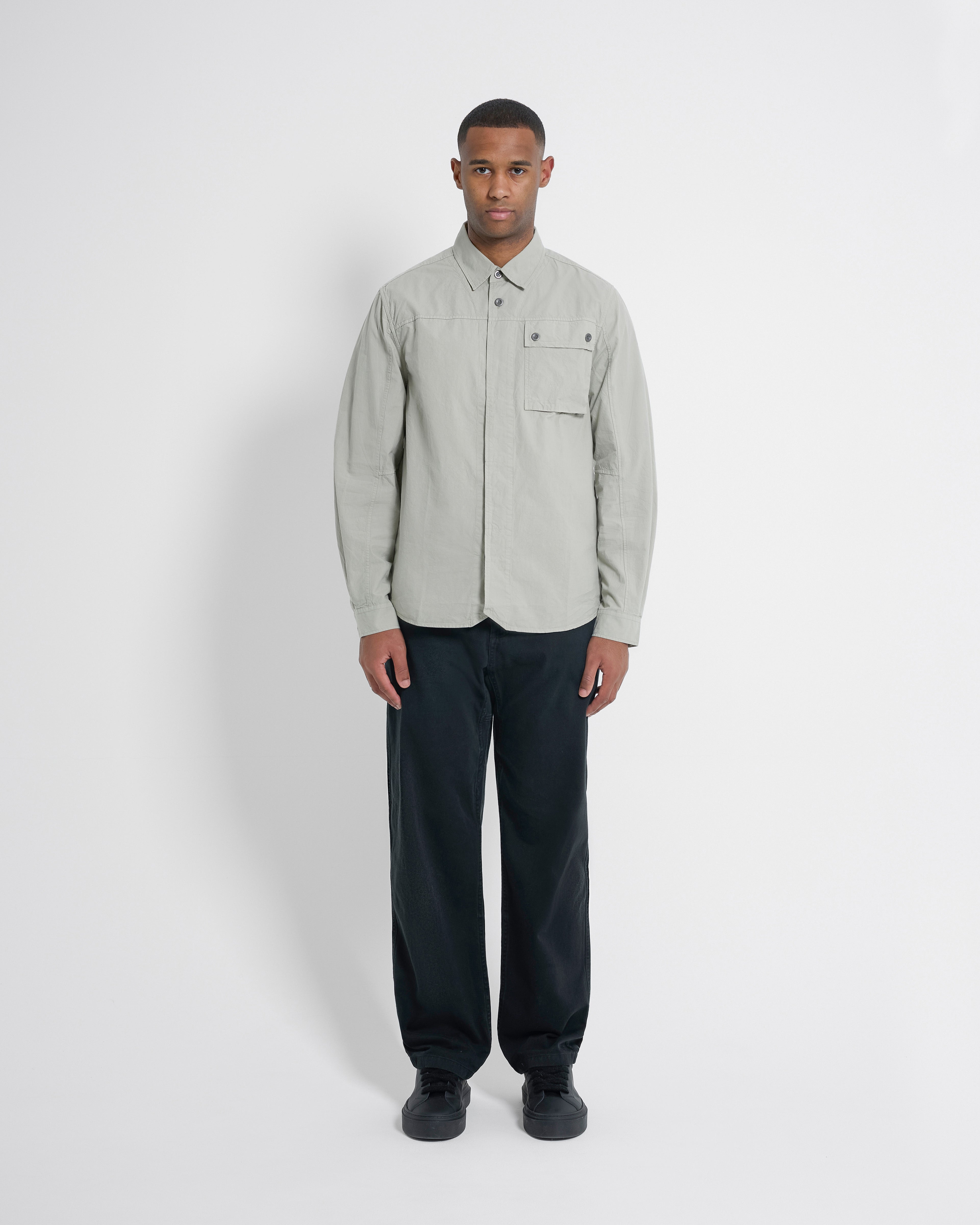 Left Hand Button Pocket Shirt Stone