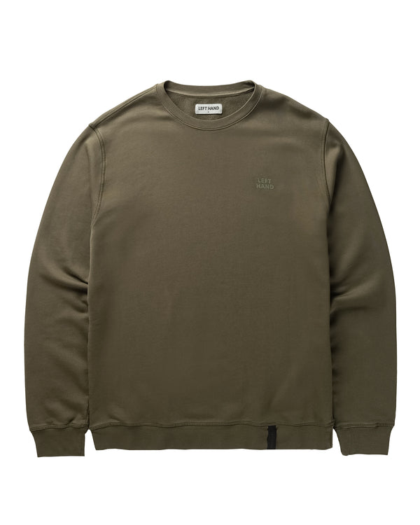 Left Hand Crew Sweatshirt Olive