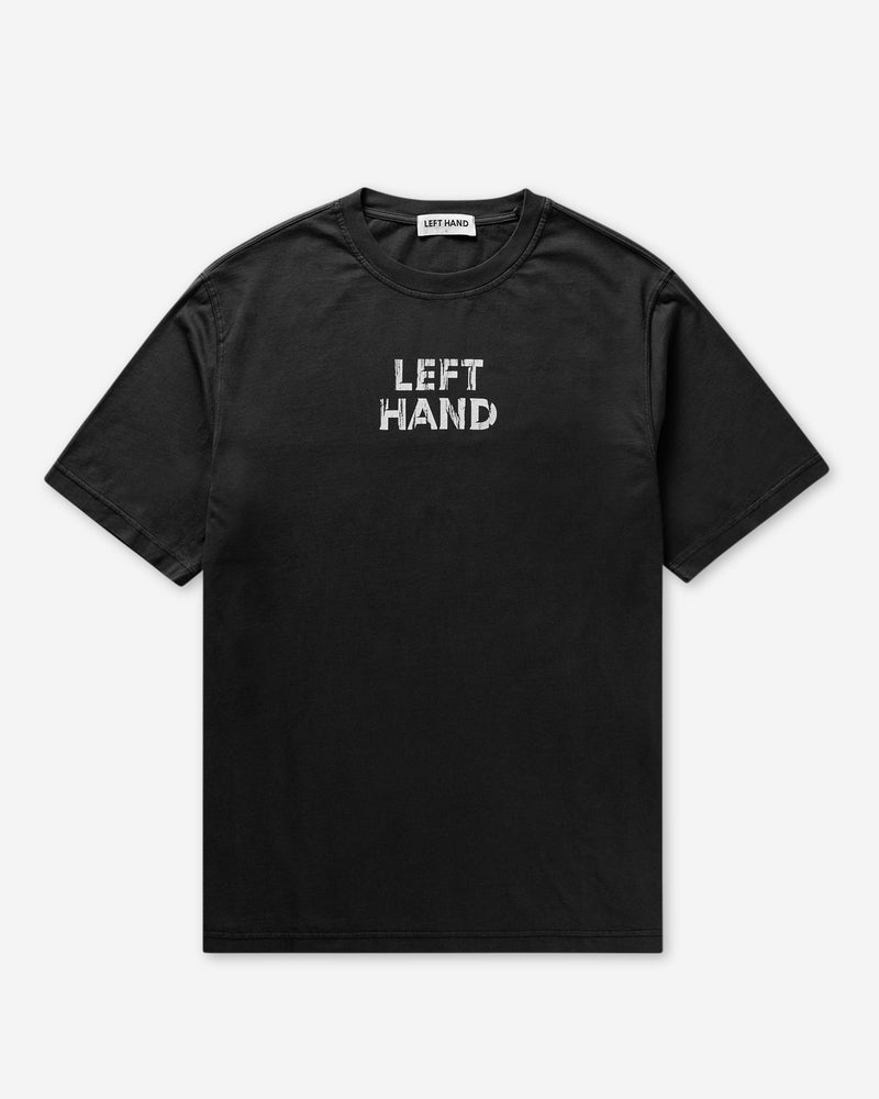Left Hand Distressed Graphic Tee Black