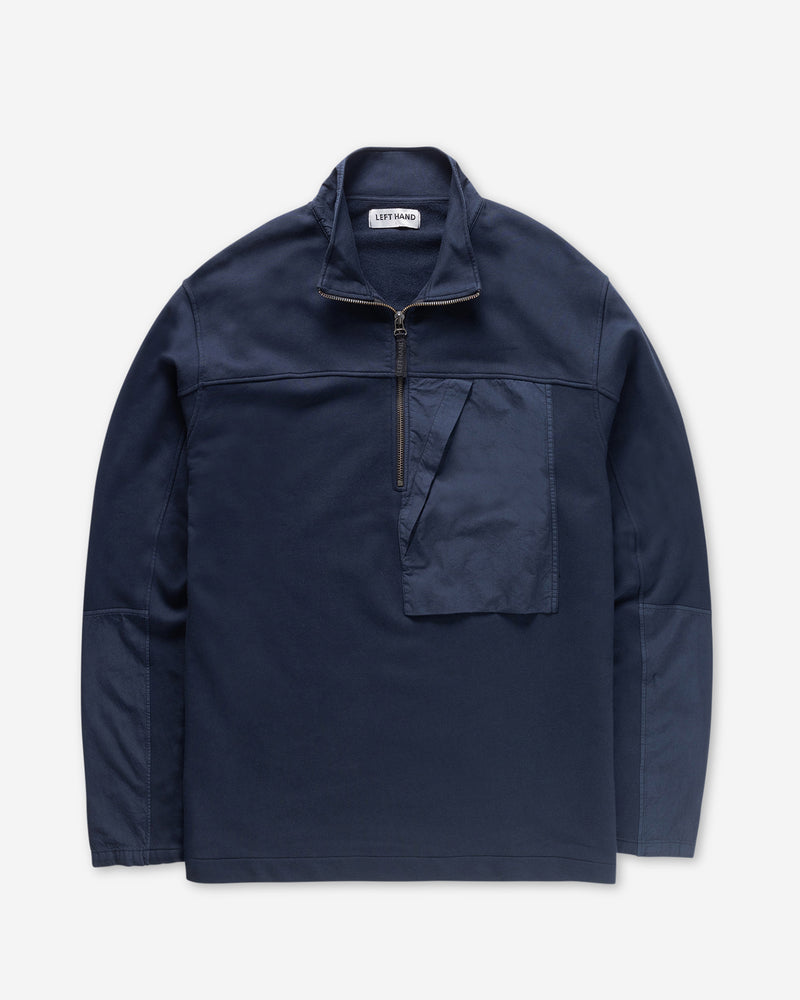 Left Hand Half Zip Sweat Navy
