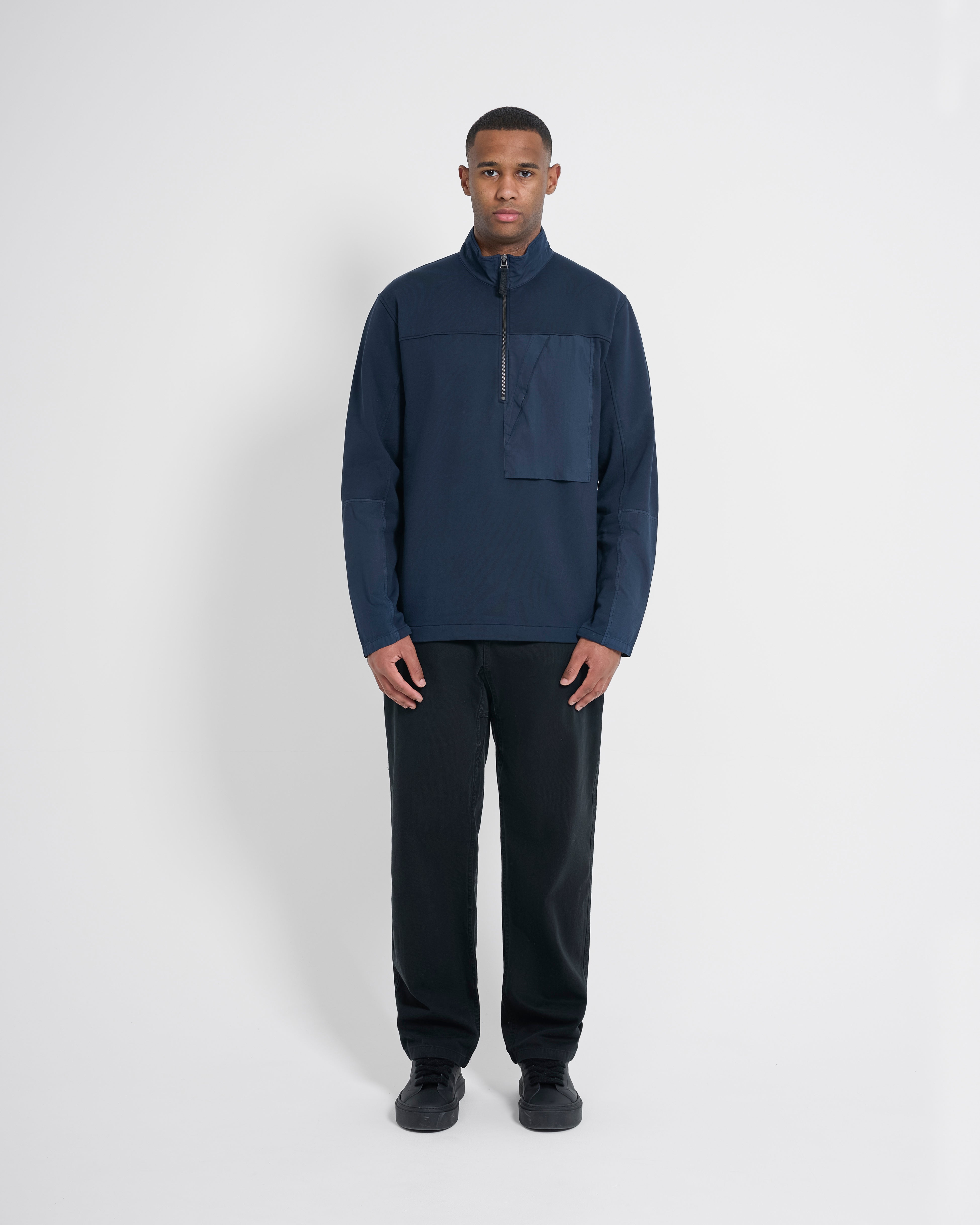 Left Hand Half Zip Sweat Navy