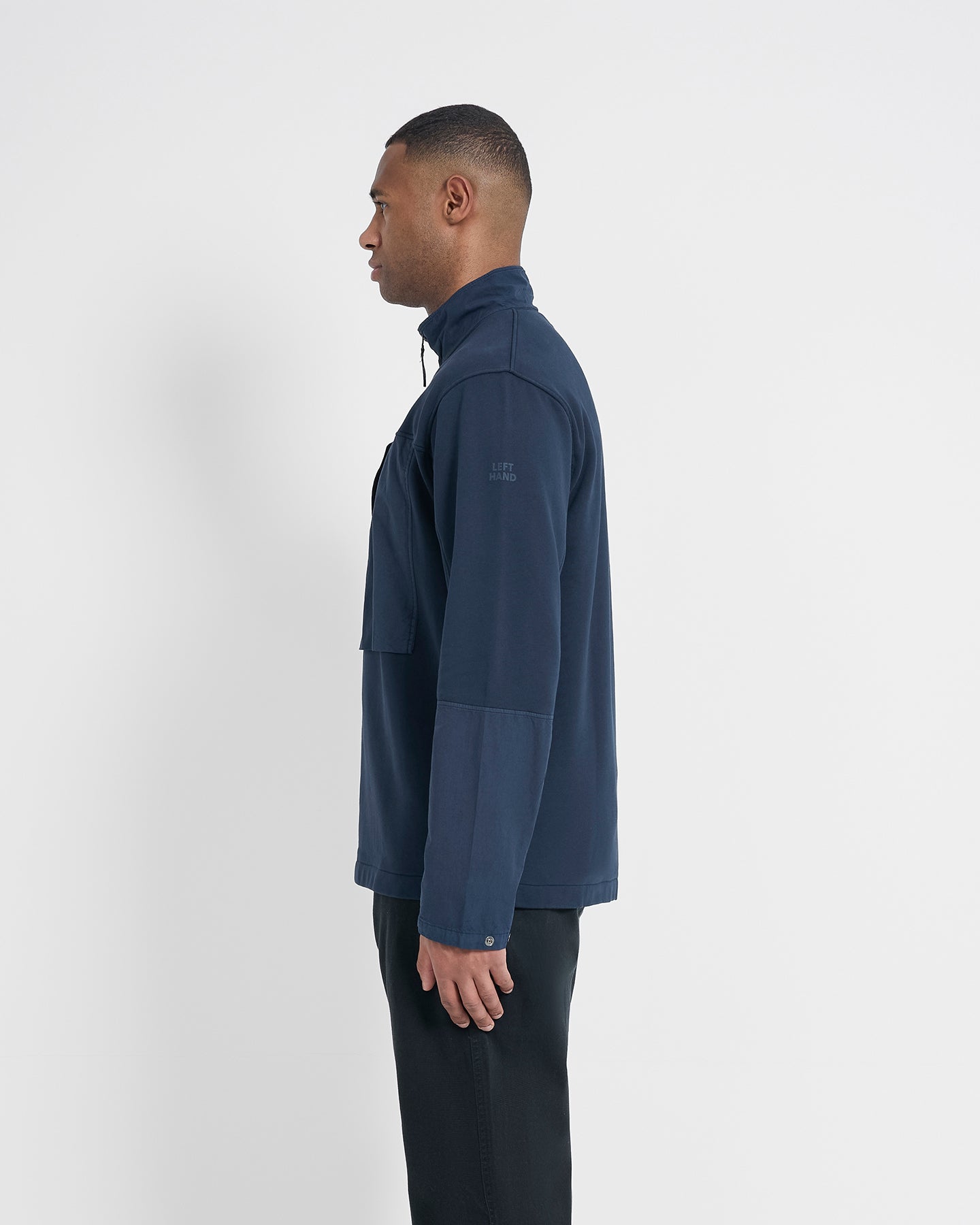 Left Hand Half Zip Sweat Navy