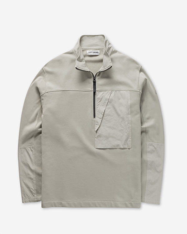 Left Hand Half Zip Sweat Stone