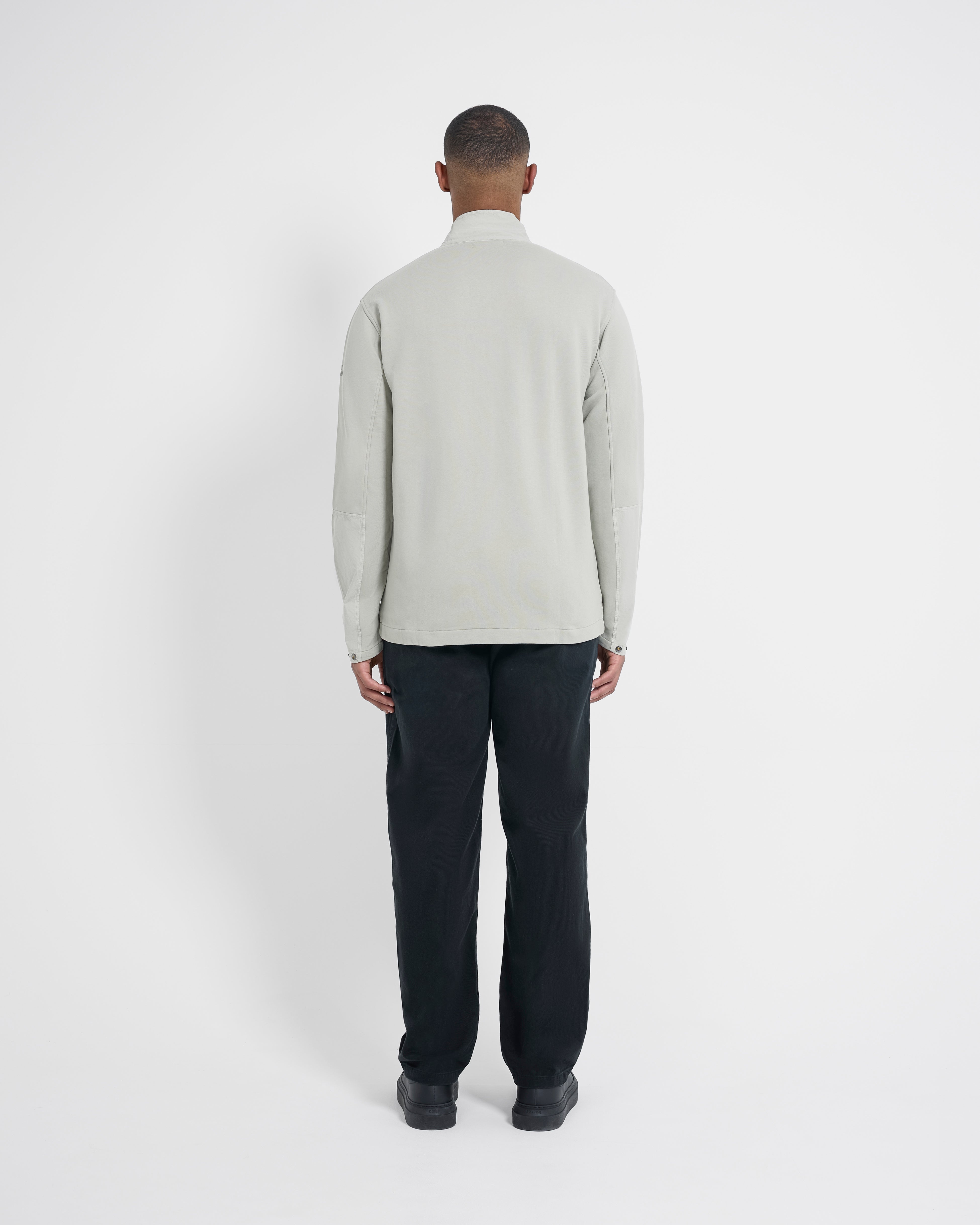 Left Hand Half Zip Sweat Stone