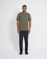 Left Hand Contrast Panel Tee Olive