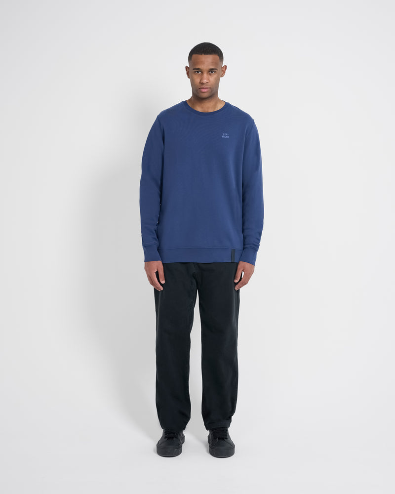 Left Hand Crew Sweatshirt Navy