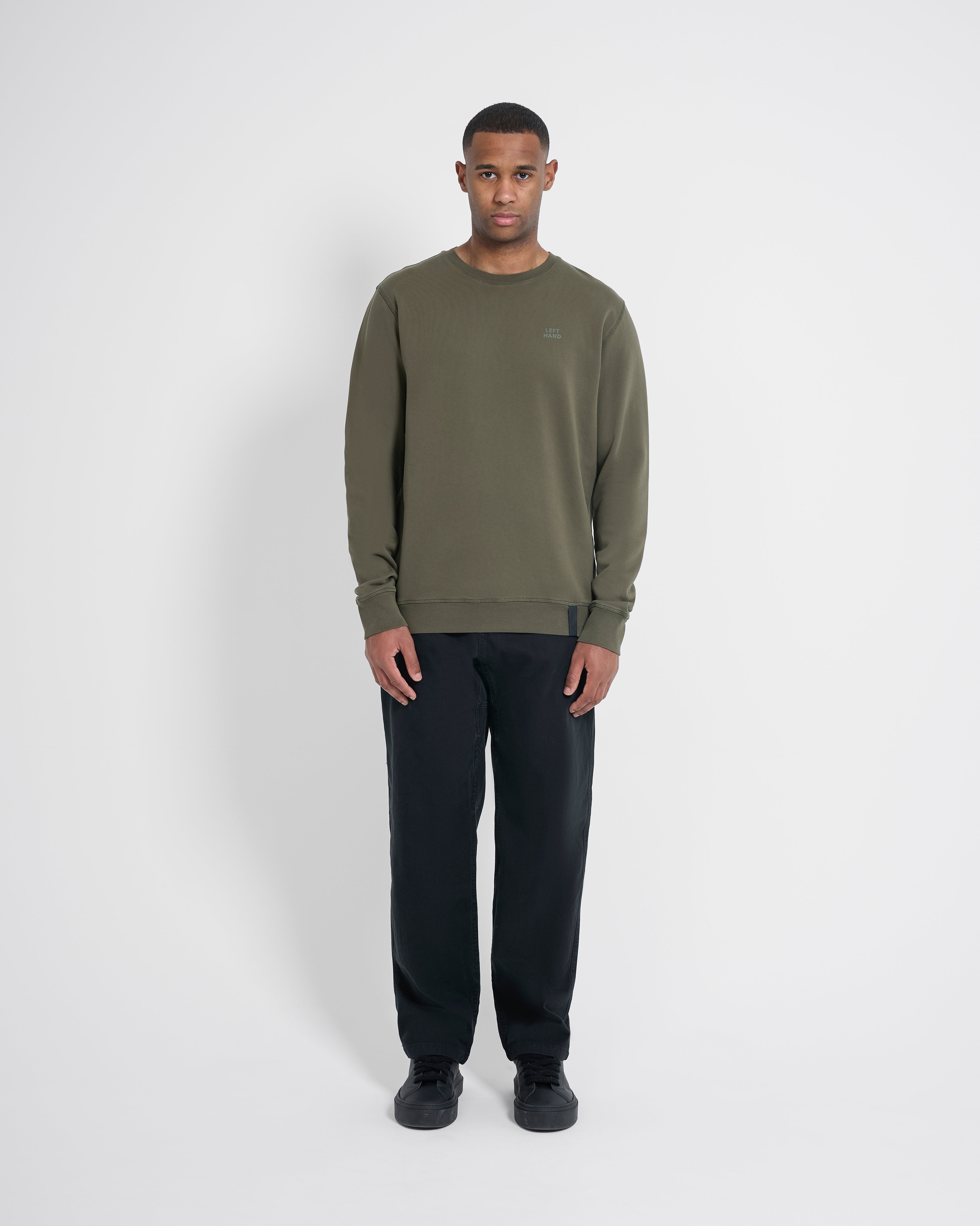 Left Hand Crew Sweatshirt Olive
