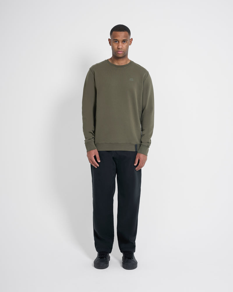 Left Hand Crew Sweatshirt Olive