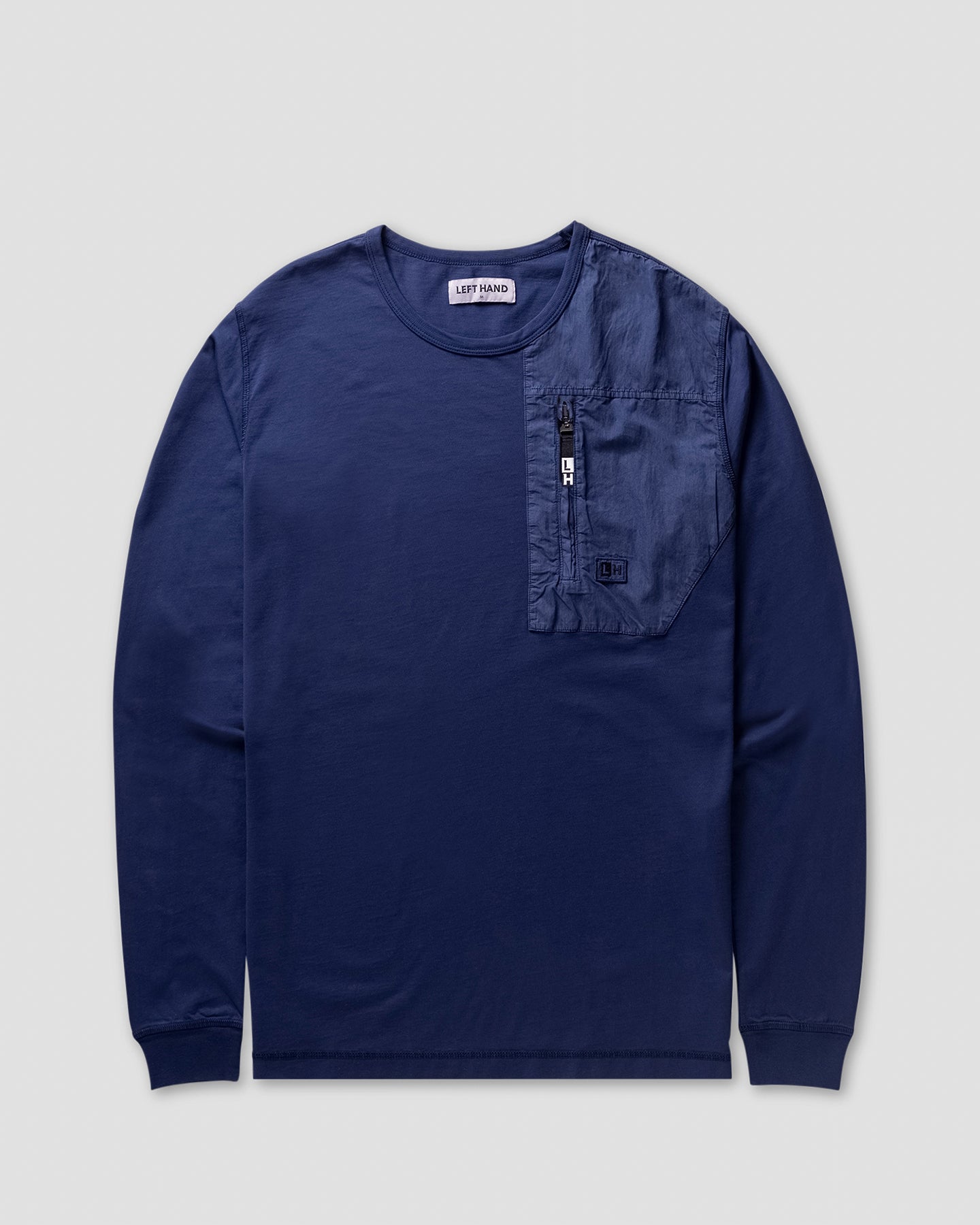 Left Hand L/S Patch Pocket Tee Navy