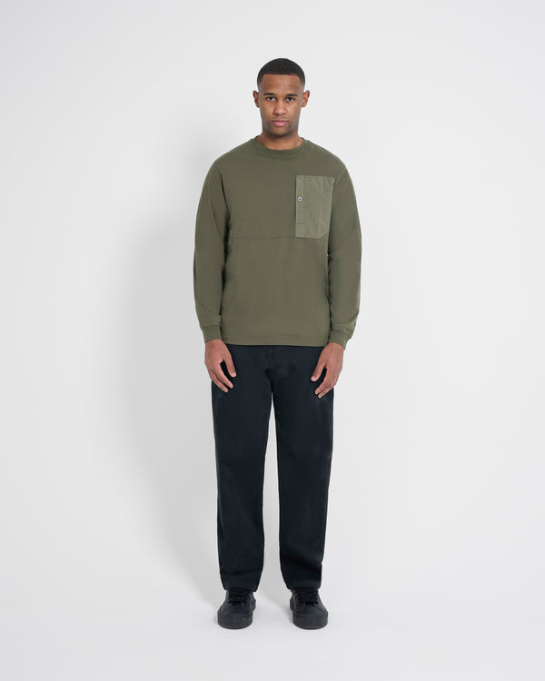 Left Hand L/S Pocket Tee Olive