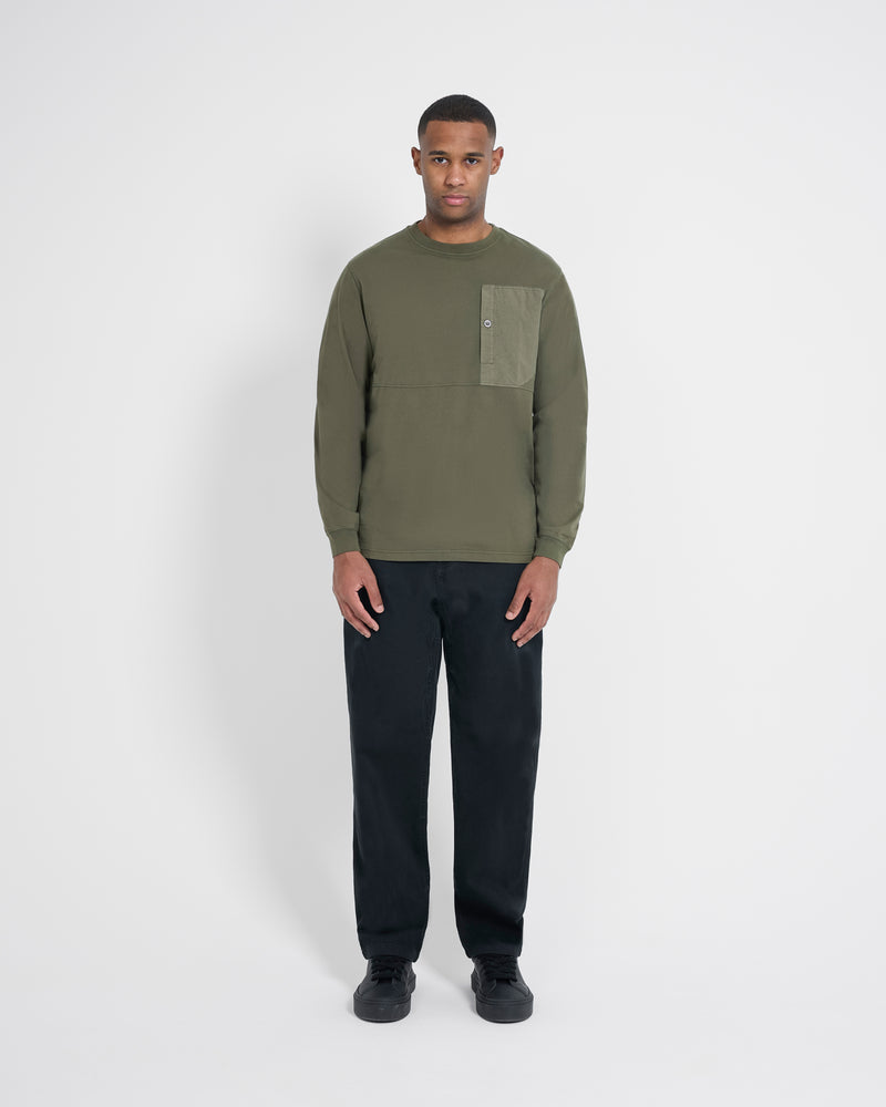 Left Hand L/S Pocket Tee Olive