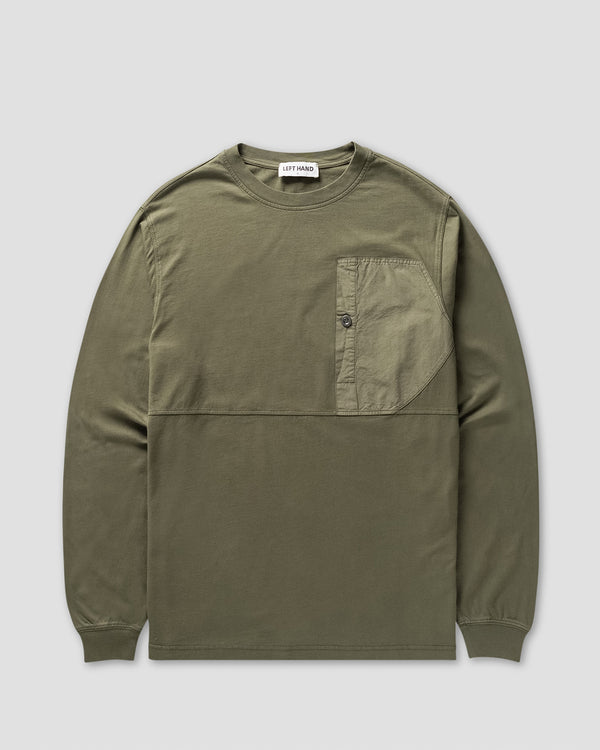 Left Hand L/S Pocket Tee Olive