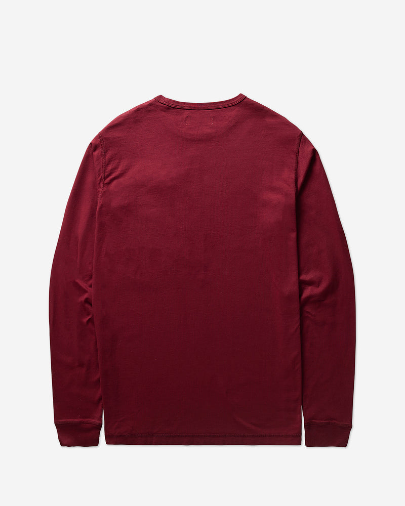 Left Hand L/S Pocket Tee Burgundy