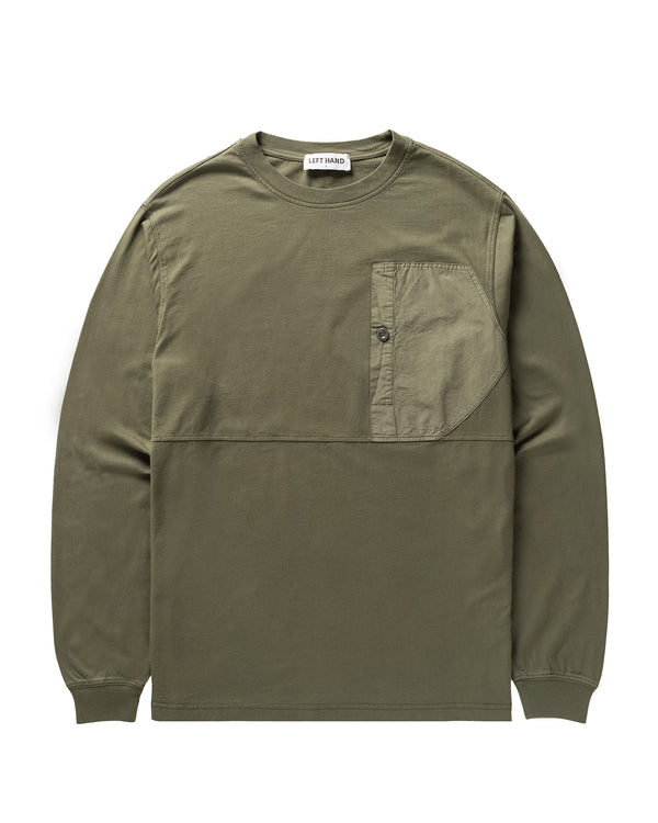 Left Hand L/S Pocket Tee Olive