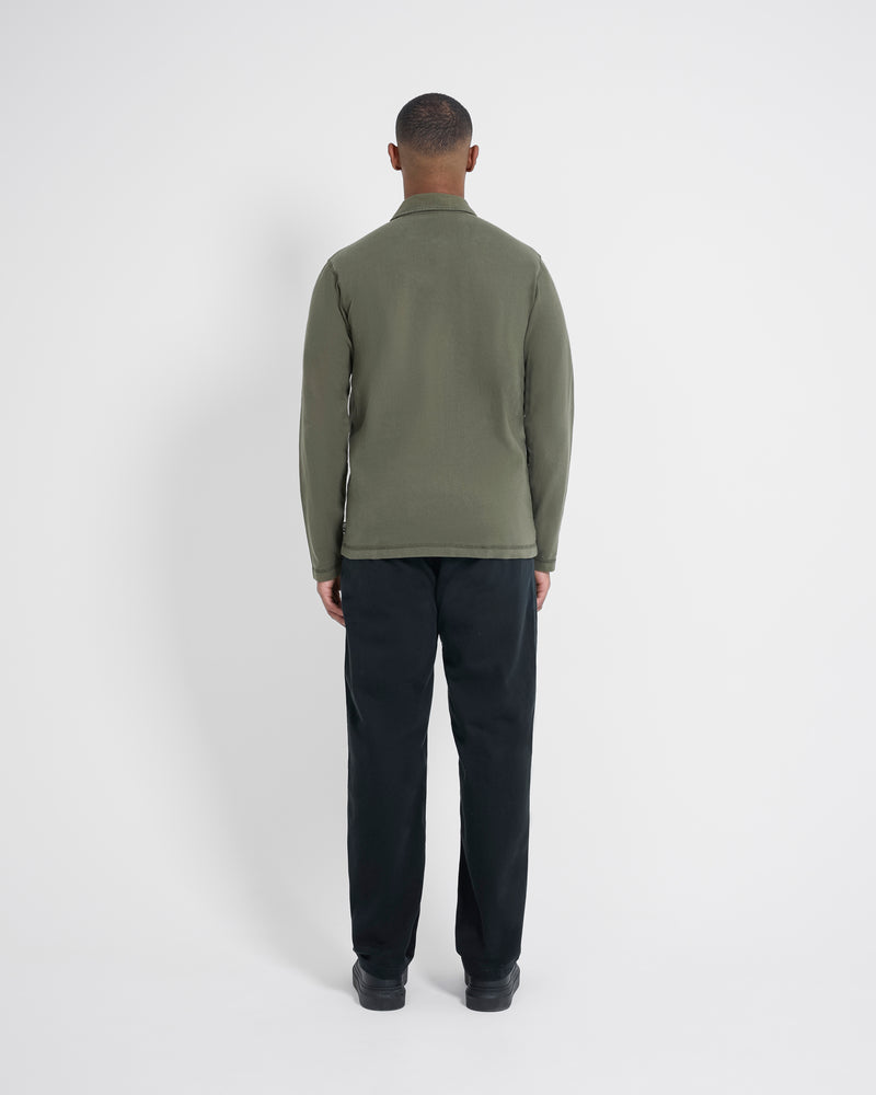 Left Hand L/S Polo Olive