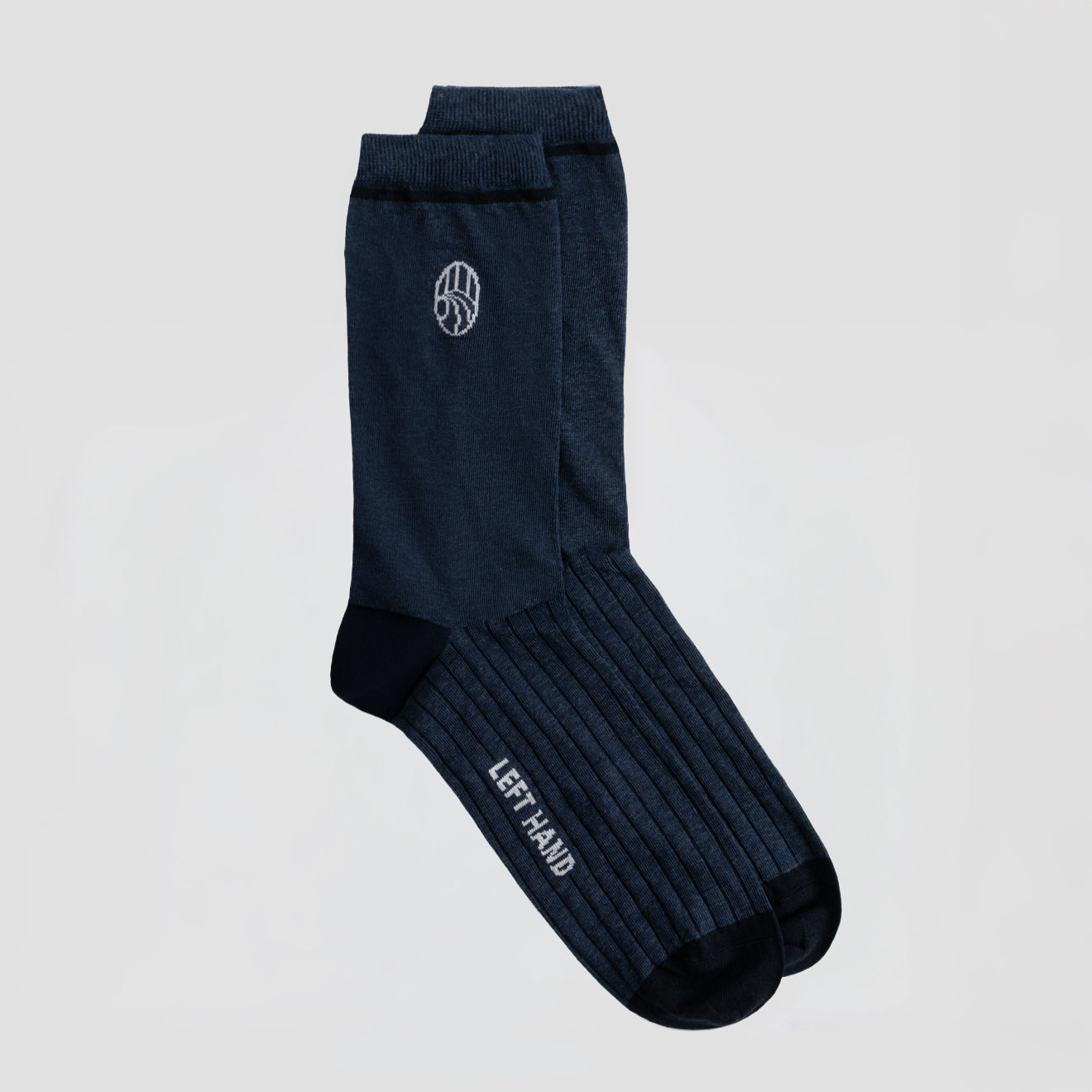 Left Hand Rib Sock Navy / Black Left Hand