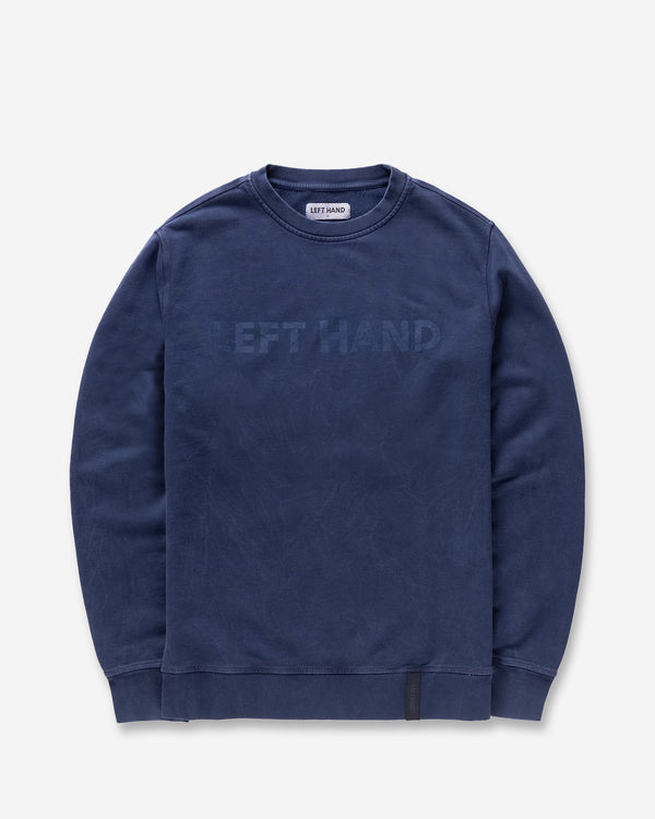 Left Hand Special Dye Crew Sweatshirt Navy