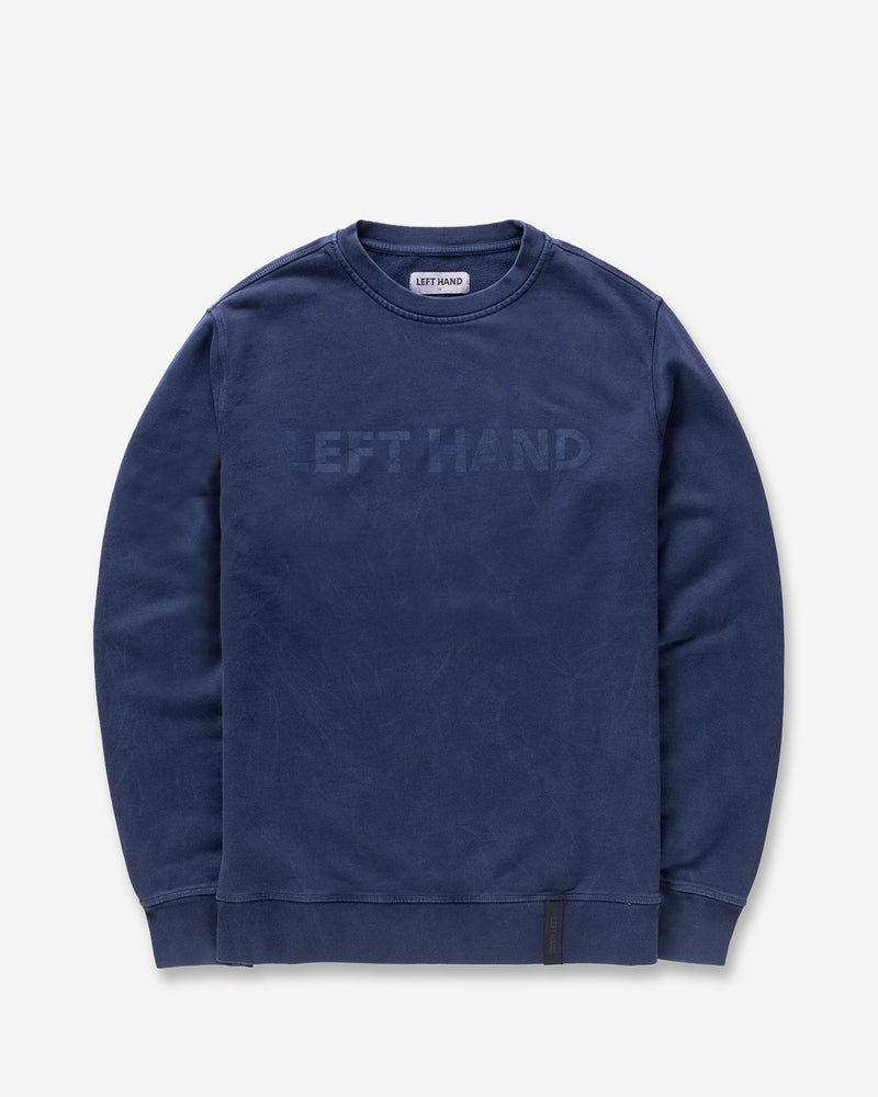 Left Hand Special Dye Crew Sweatshirt Navy