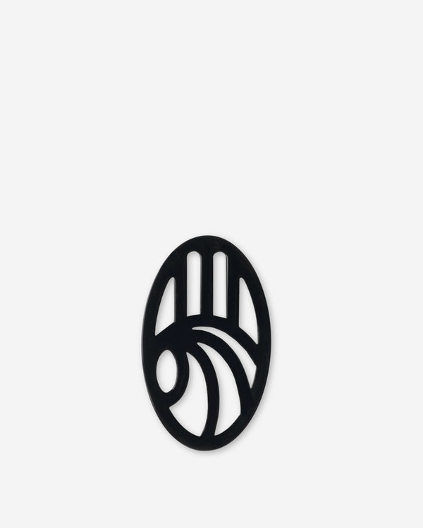 Left Hand Stencil Pin Badge Black