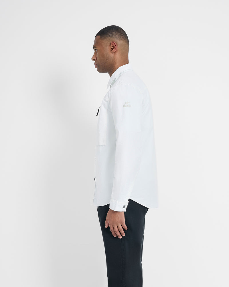 Left Hand Zip Pocket Shirt Off White