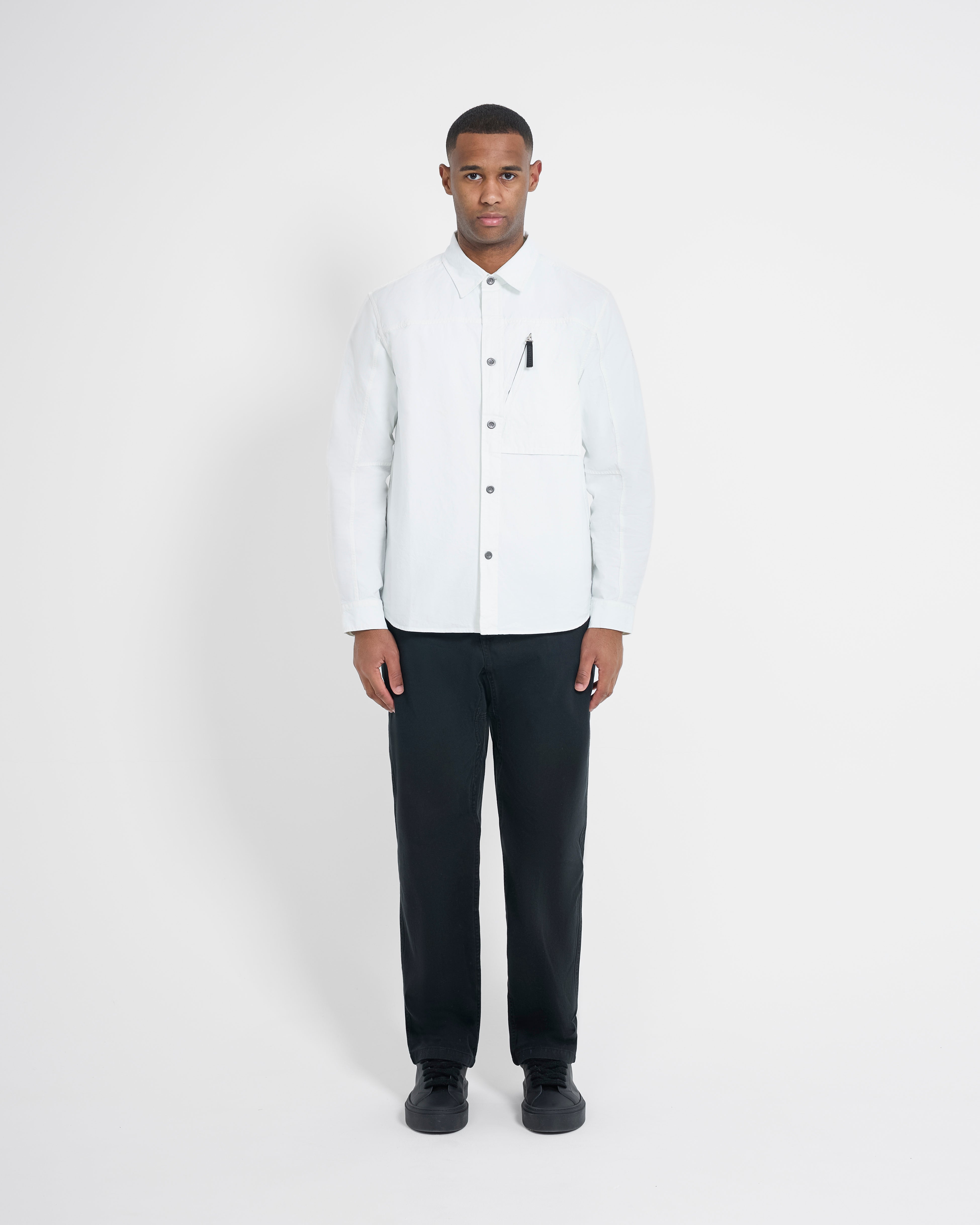 Left Hand Zip Pocket Shirt Off White