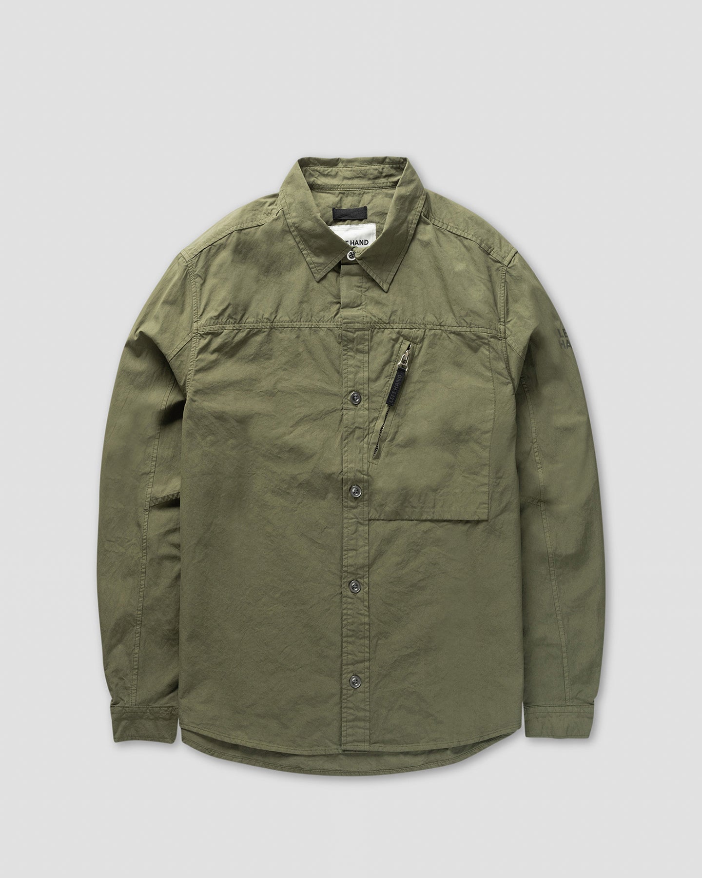 Left Hand Zip Pocket Shirt Olive