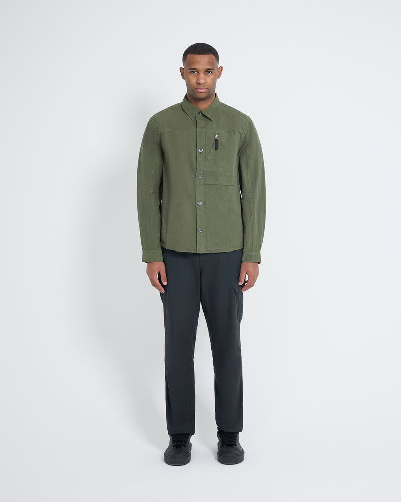 Left Hand Zip Pocket Shirt Olive