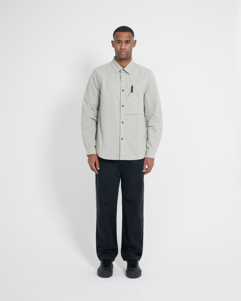 Left Hand Zip Pocket Shirt Stone
