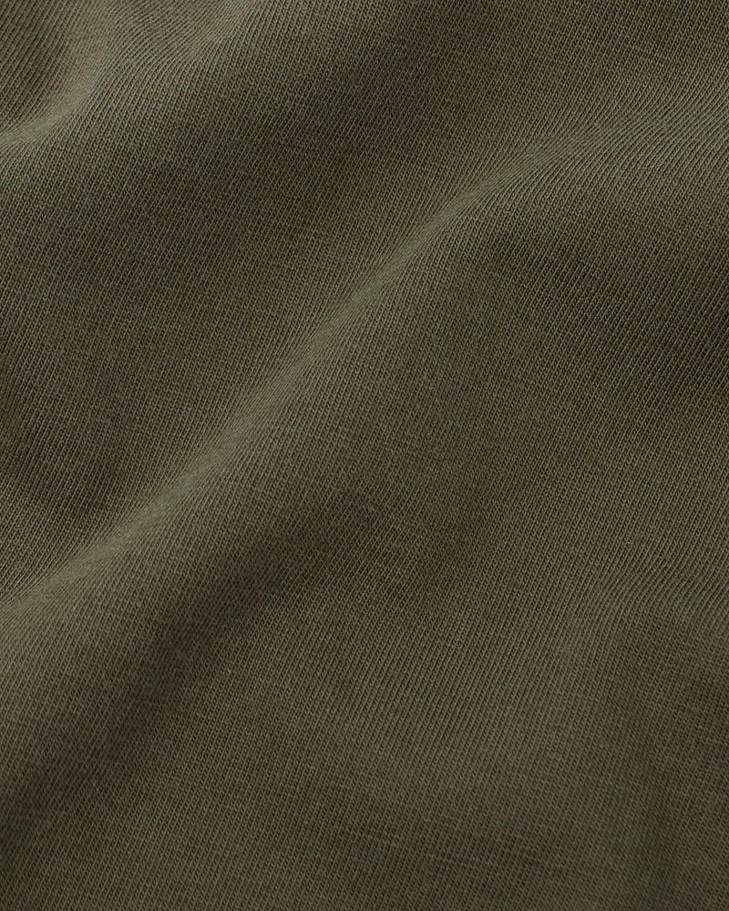 Left Hand Contrast Panel Tee Olive