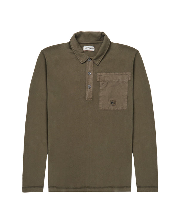 L/S Polo - Olive