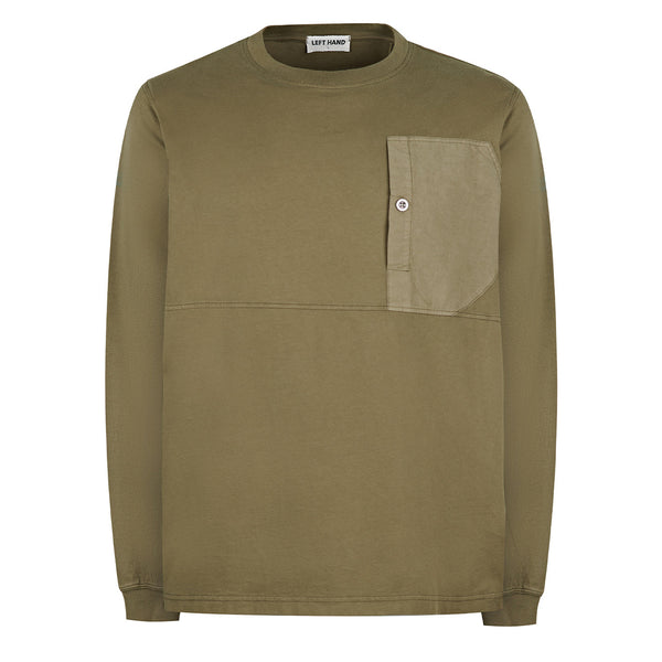 Left Hand L/S Pocket Tee Olive